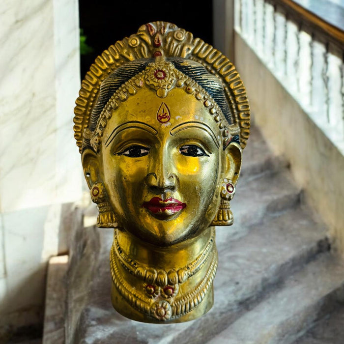 Brass Head SculpturevGauri-6