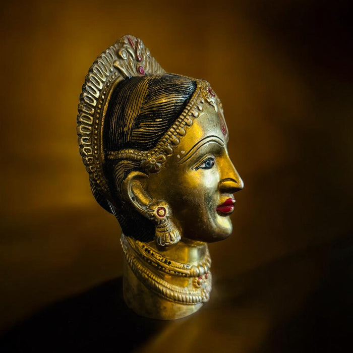 Brass Head SculpturevGauri-6