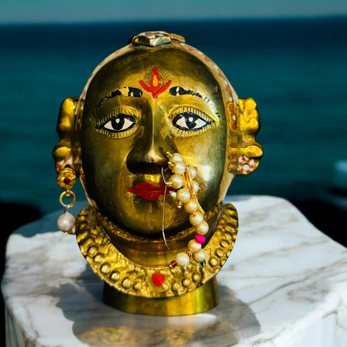 Brass Head Sculpture Gauri-8