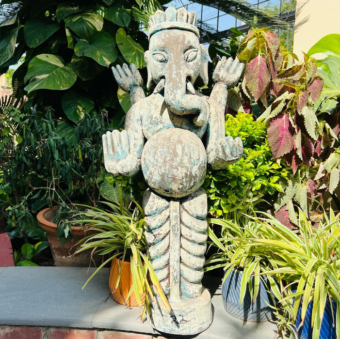 Gajanan 1  : Ganesh Wooden Sculpture