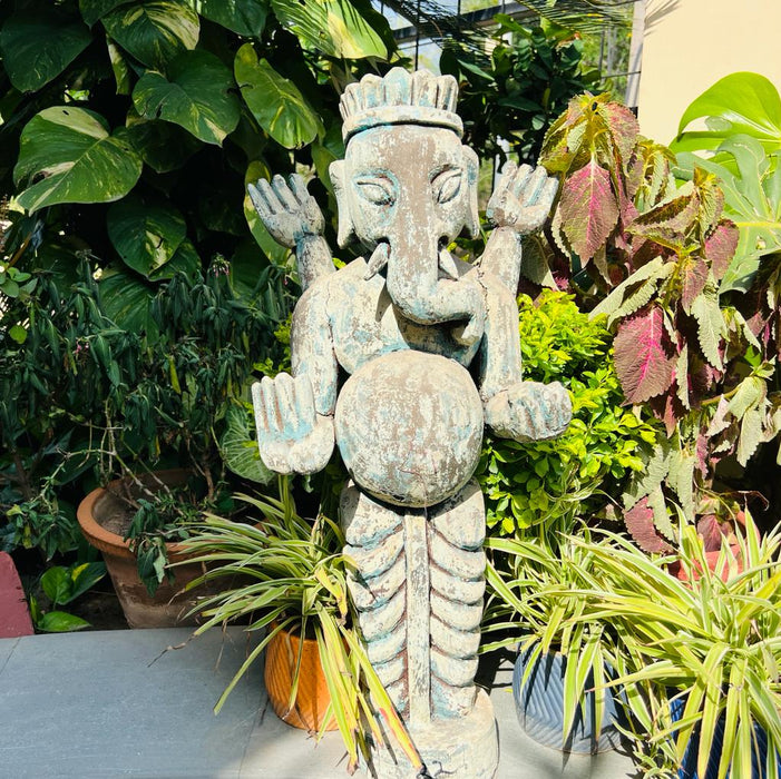 Gajanan 1  : Ganesh Wooden Sculpture
