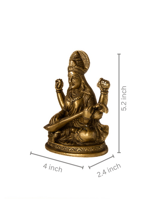 Saraswati Brass Idol