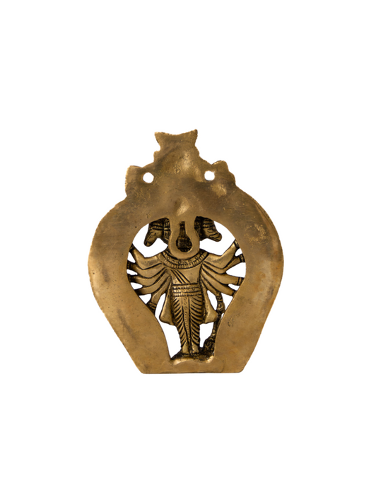 Panchmukhi Hanuman Brass Wall Plate