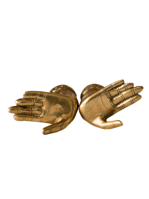 Hand Shape Brass Decor
