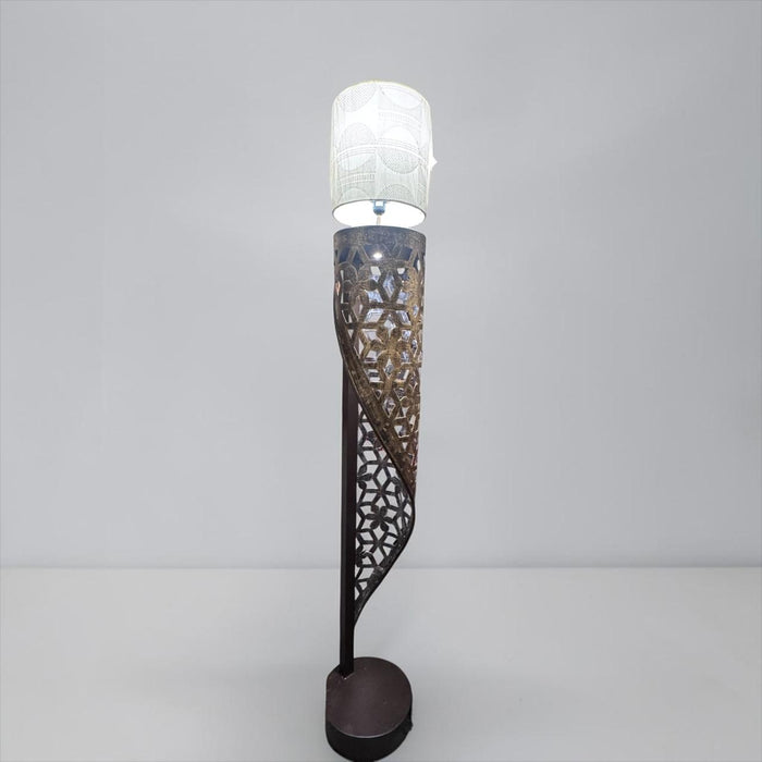 Metal Jali Sculptural Lamp- Noor 3 (Shade Included )