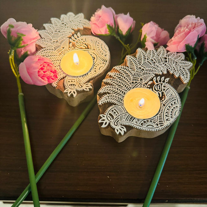 Peacock shaped diyas ( Set of 2) : Jyot 4