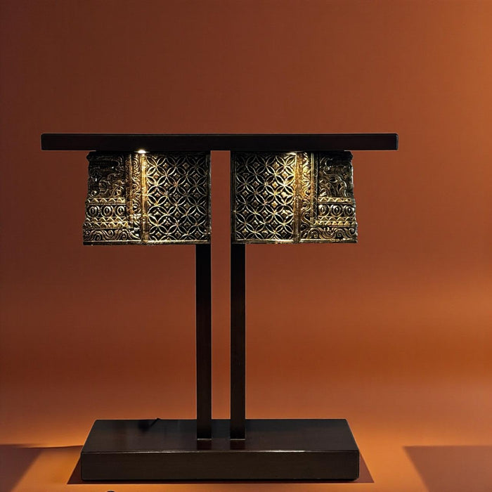 Carved Panel Console with Teak Brackets   : Kavya 4