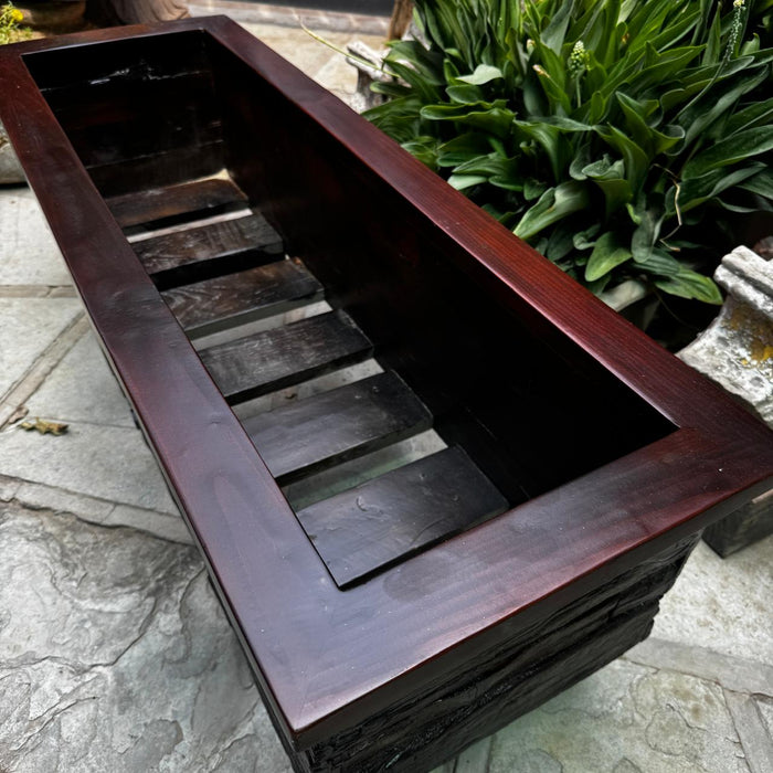 Raw Wood Planter:  Kashish 6