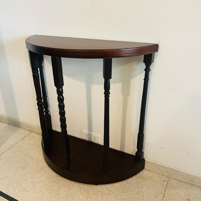Kavya 4  : Wooden, Semi Circular Console with Rich finish and fluted column legs ( 3 feet high)