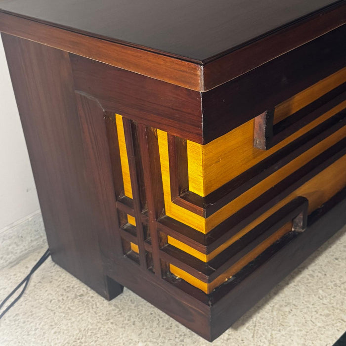 Vintage Art Deco Teak Wood Panel Cabinet: Masooma 2