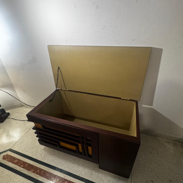 Vintage Art Deco Teak Wood Panel Cabinet: Masooma 2