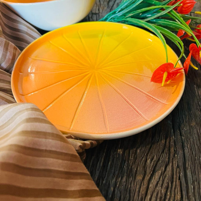 Ceramic platter , Mitti : 7