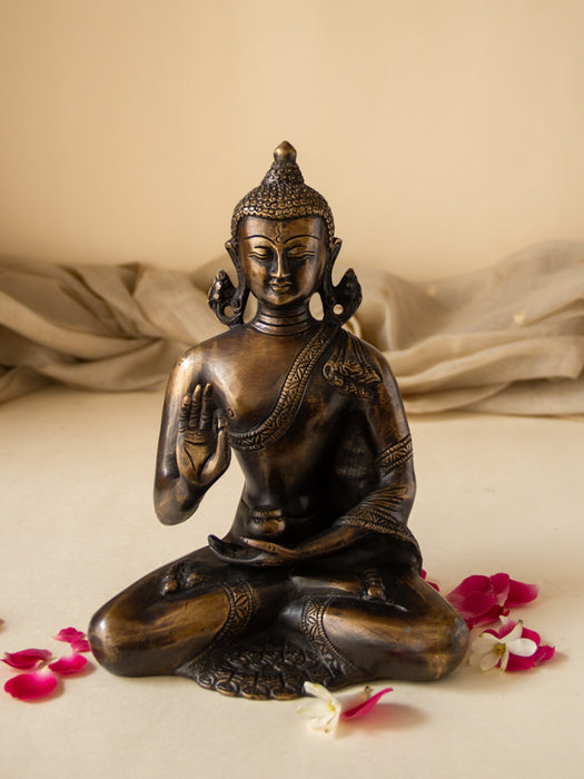 Gautam Buddha Preaching His Dharma Brass Idol