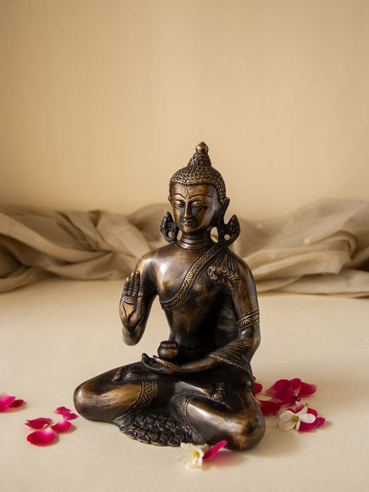 Gautam Buddha Preaching His Dharma Brass Idol