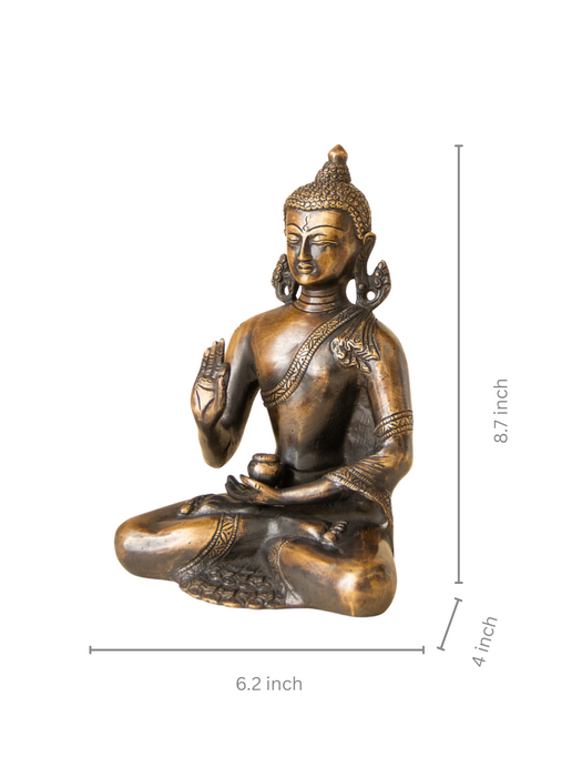Gautam Buddha Preaching His Dharma Brass Idol