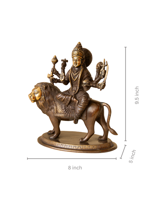 Goddess Durga (Sherawali ) Maa Brass Idol