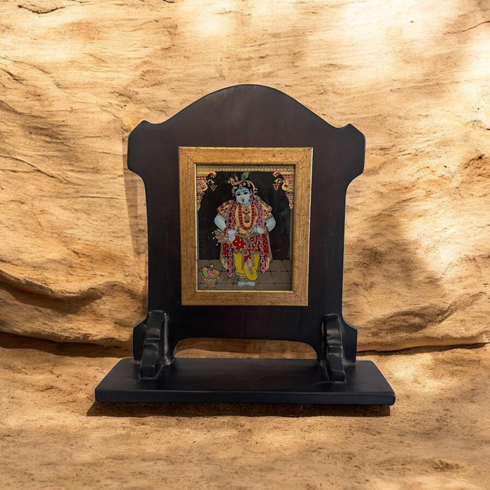 Wooden framed glass Tanjore : Madhav 1