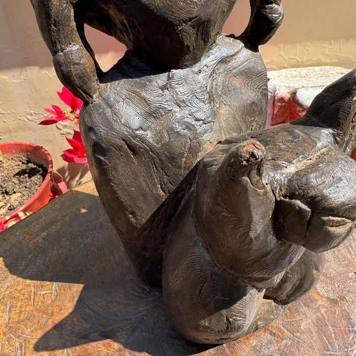 Dhad:  Wooden Torso Sculpture Series : Manush 4