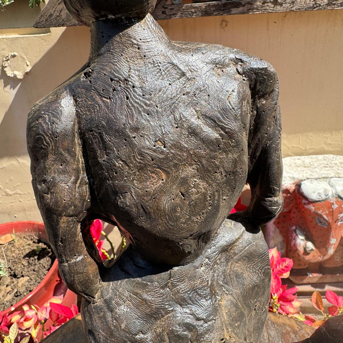 Dhad:  Wooden Torso Sculpture Series : Manush 4