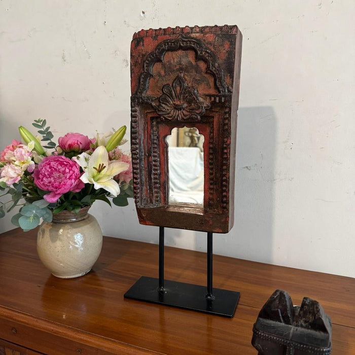Wood and resin mirror-2