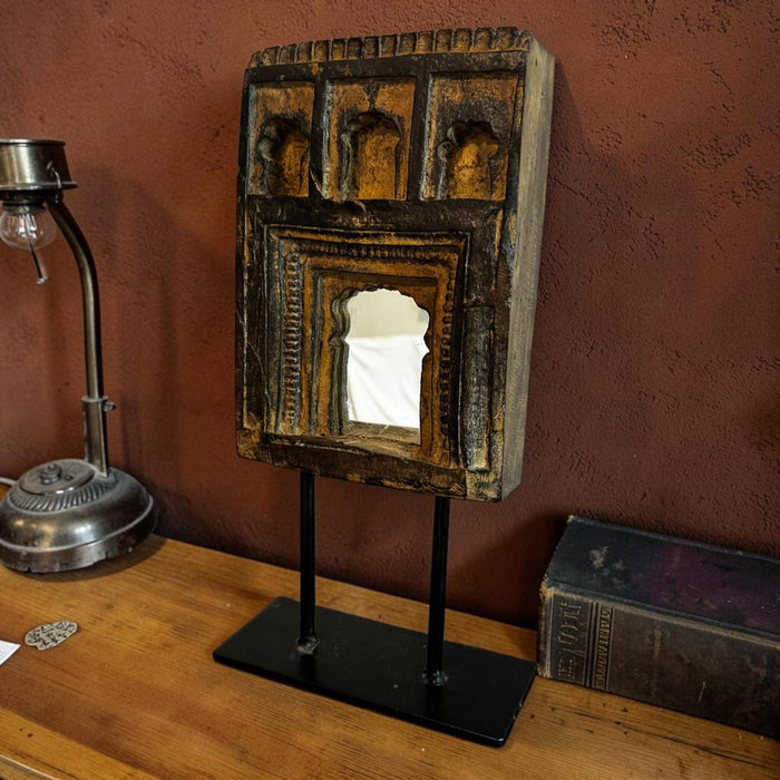 Wood and resin mirror-3