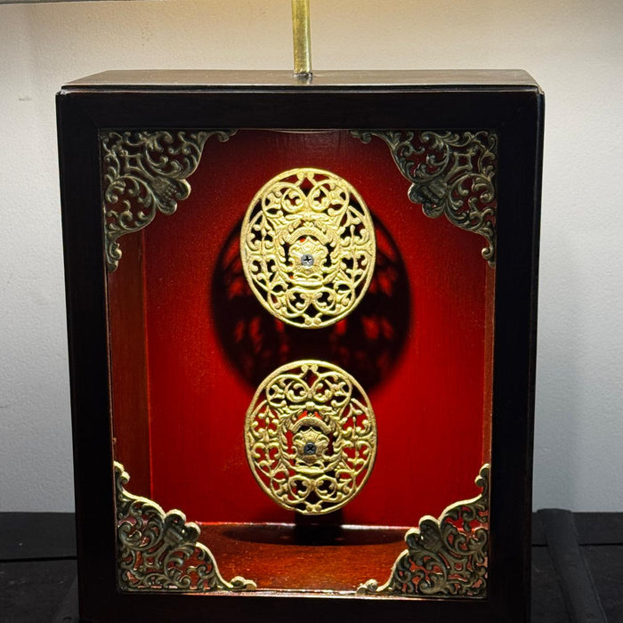 Vintage Brass Motif Lamp – Artistic Heritage Glow : Noor 43