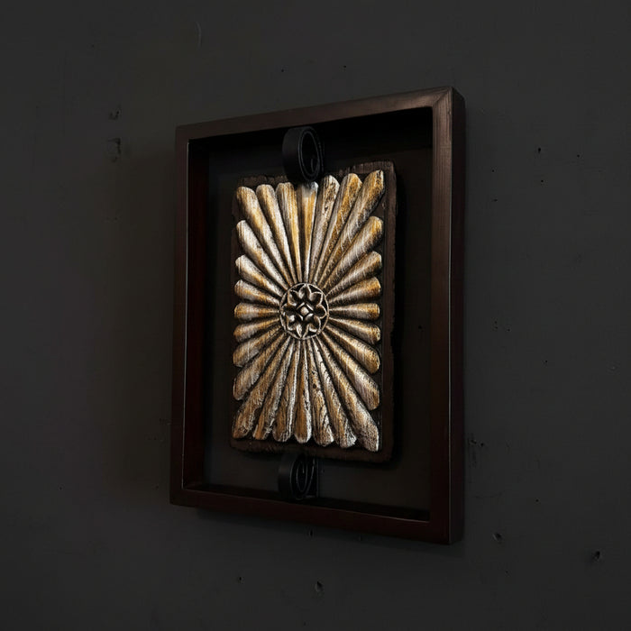 Framed Wooden Carving on Teak Wood Panel- Naksh 2