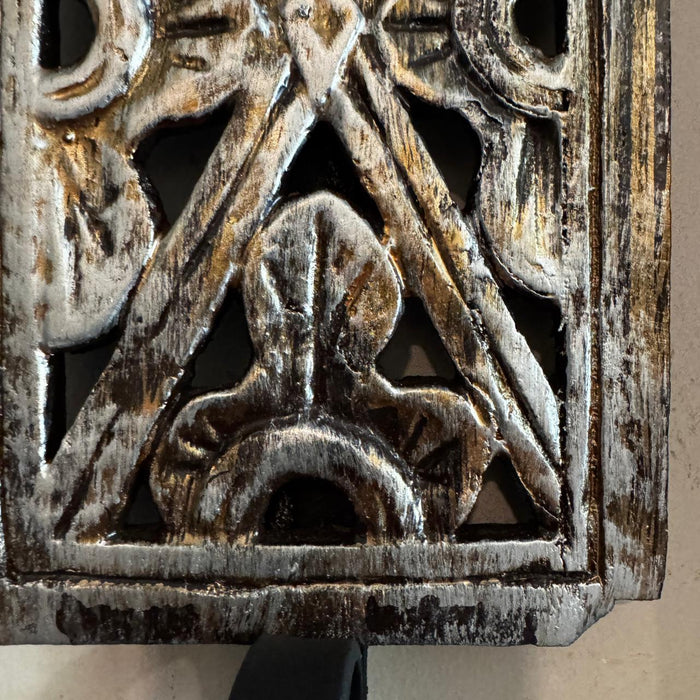 Framed Wooden Carving on Teak Wood Panel- Naksh 4