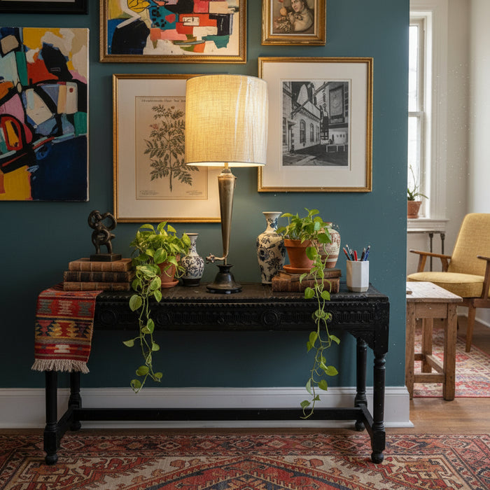 Antique Cow-Head Water Spout Lamp – Heritage Reimagined : Noor 2 ( Shade Included)