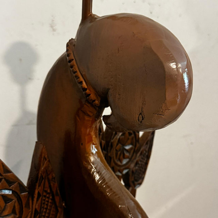 Peacock Teak Wood Lamp :  Noor 56