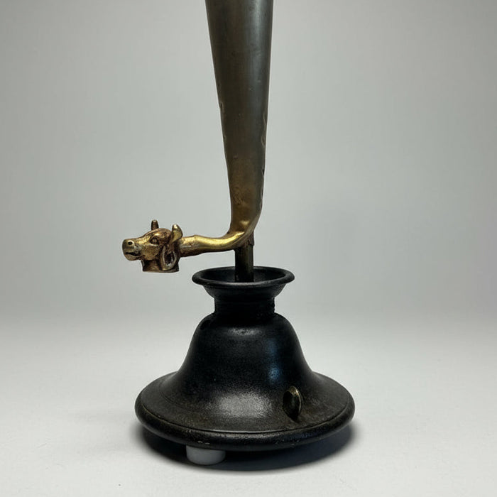 Antique Cow-Head Water Spout Lamp – Heritage Reimagined : Noor 2 ( Shade Included)
