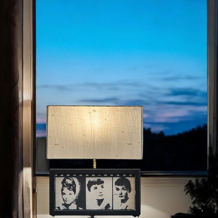 Wooden Lamp : Noor 17 ( Shade Included)