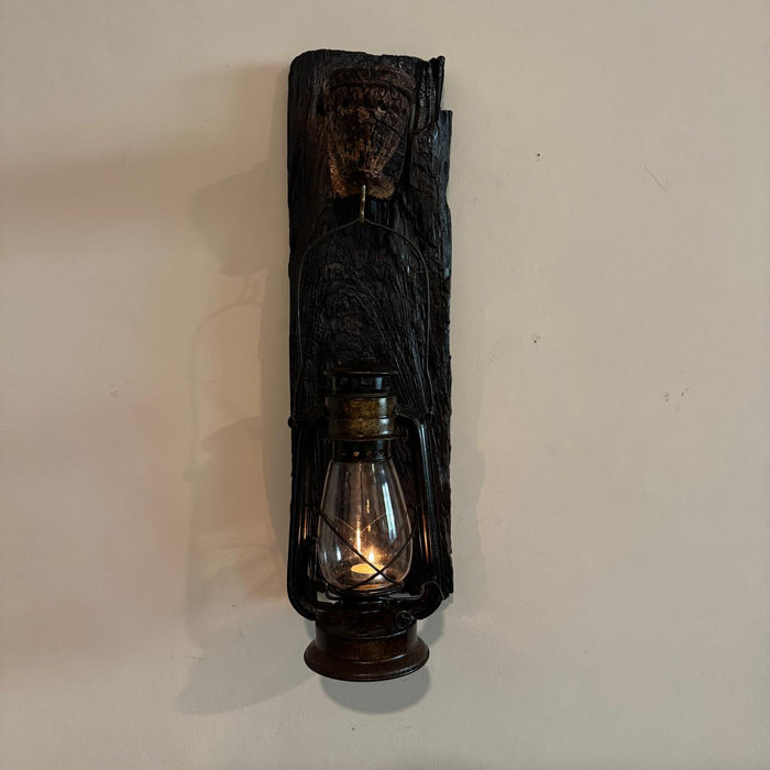 Antique Lantern with Vintage Wooden Backdrop – Timeless Charm : Noor 23