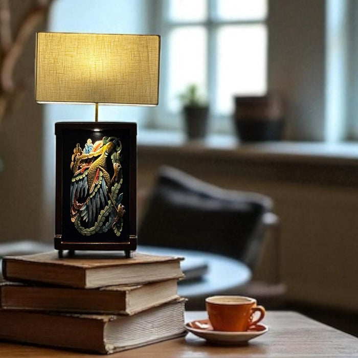 Crane Bird Wooden Lamp – Nature in Light : Noor 8 ( Shade Included )