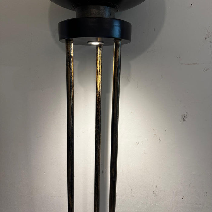 Tall Metal Lamp – Elegant Brass Distress Finish  : Noor 12