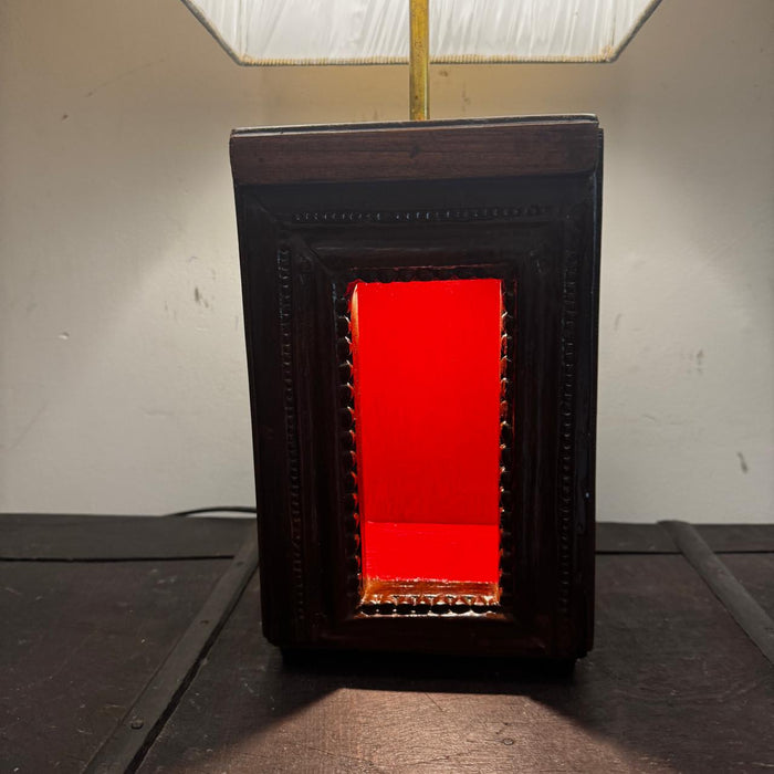 Wooden Door Frame Lamp – Intricately Carved with Display Space: Noor 23 ( Shade Included)
