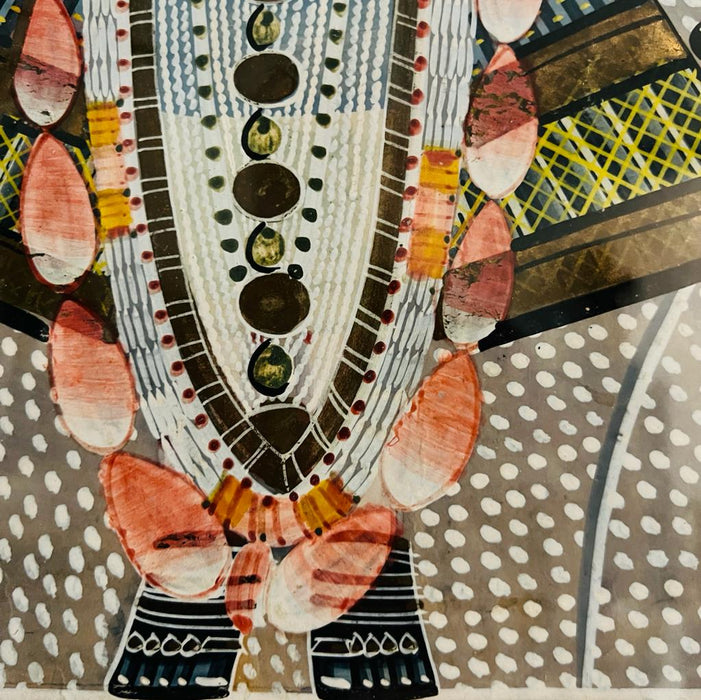 Traditional Pichwai Painting : Elegant  Traditional Pichwai painting with detail ( Framed)