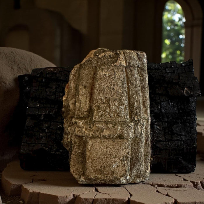 Vintage Carved Stone Panels – Art on Wood : Pashan 3