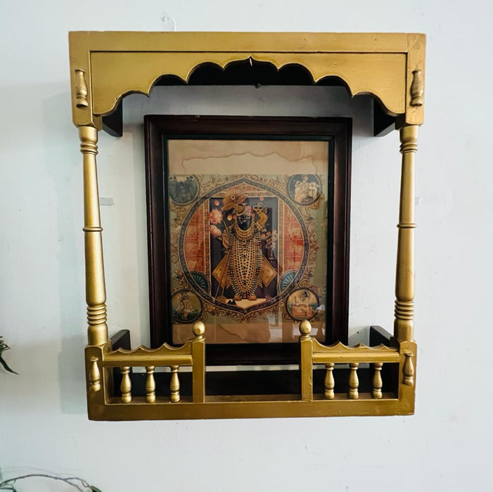 Shrinathji 3 : Jewel Coloured Pichwai Print  with intricate details