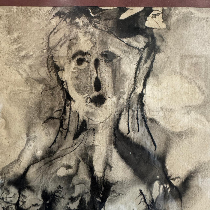Original Black & White Sketch – Female Portrait