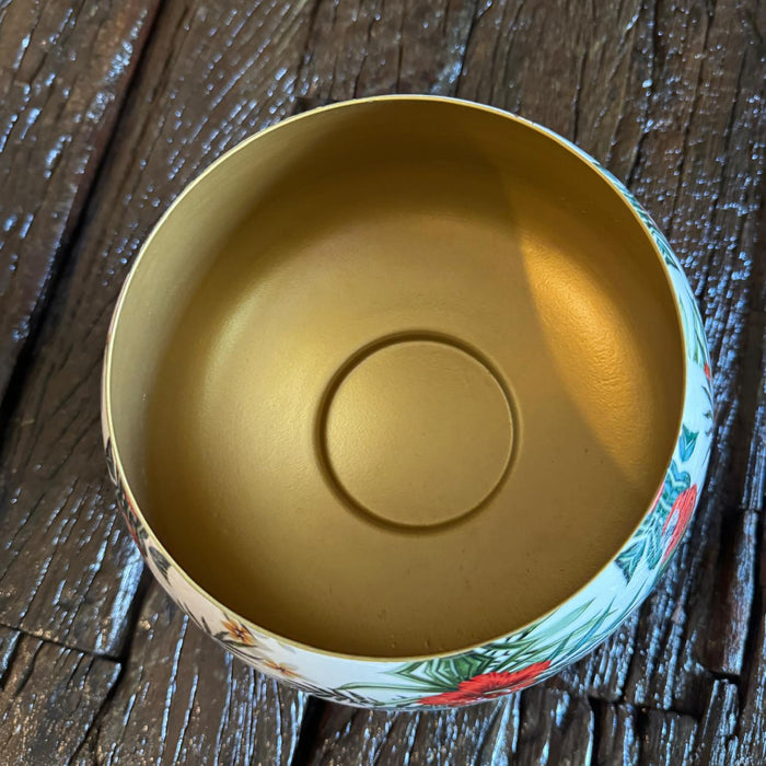 Small Metal Planter with Wooden Stand-4