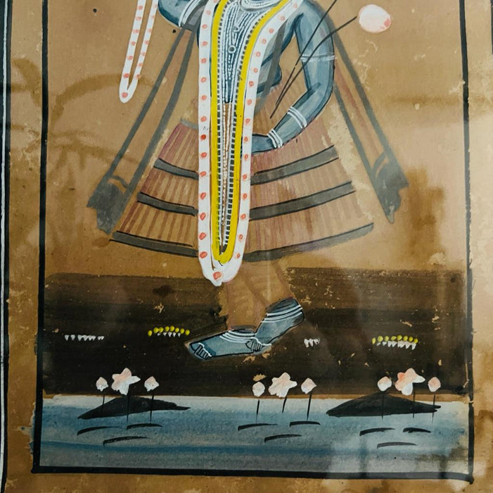 Srinathji 7 : Vintage Pichwai Sri Krishna painting in a classic style (12 inches, framed)