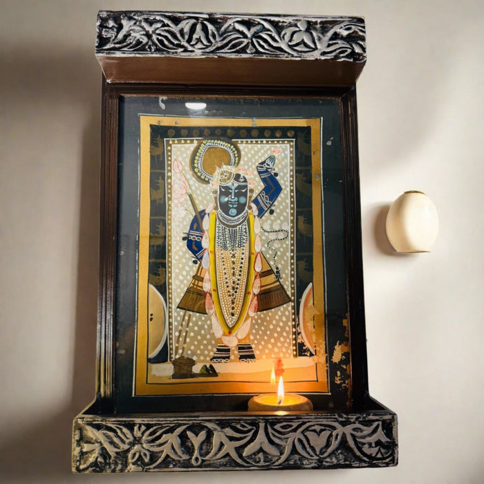 Wooden framed Pichwai - 1