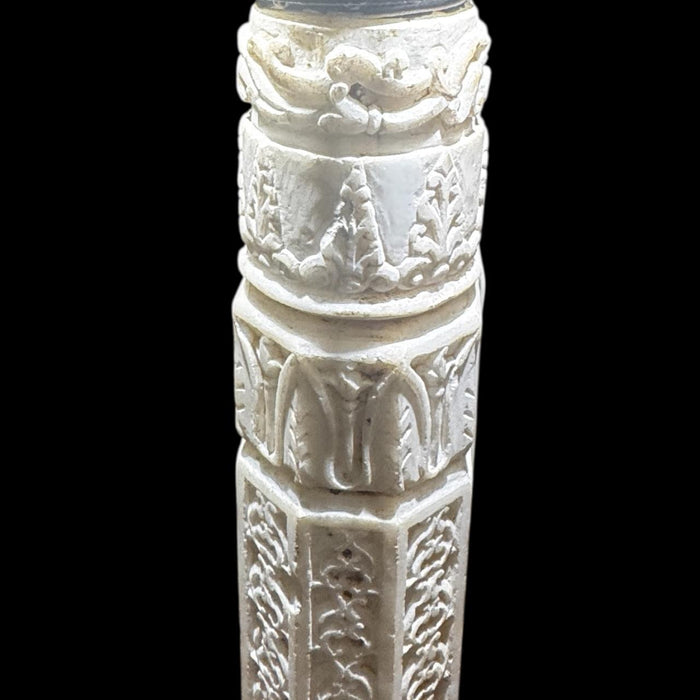 Marble Pedestal – Timeless Elegance in White Stone : Ruhana 16