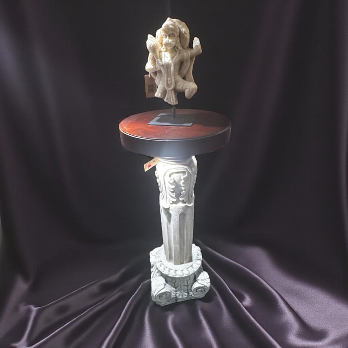 Marble Pedestal – Timeless Elegance in White Stone : Ruhana 16