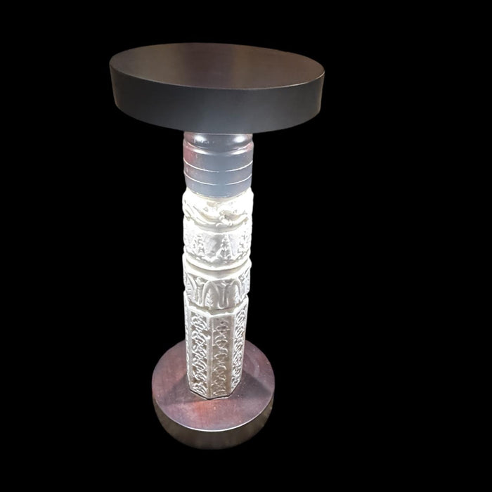 Marble Pedestal – Timeless Elegance in White Stone : Ruhana 16