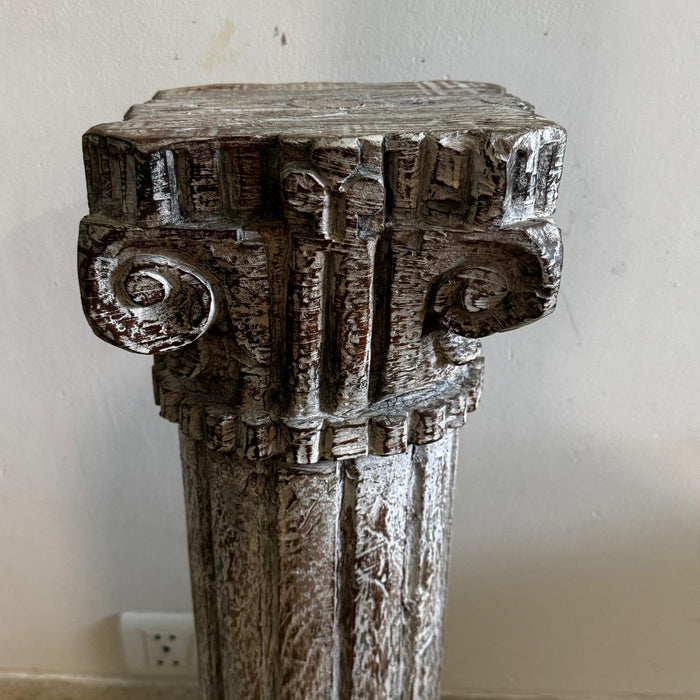 Vintage Style Distressed, Wooden  pedestal  : Ruhana 10