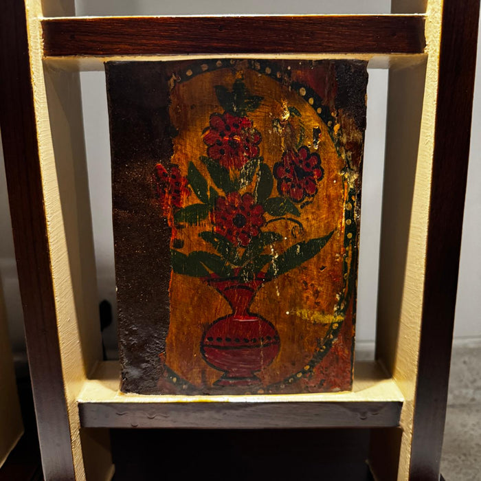 Vintage Painted Panel Pedestal – Art Meets Function: Ruhana 1