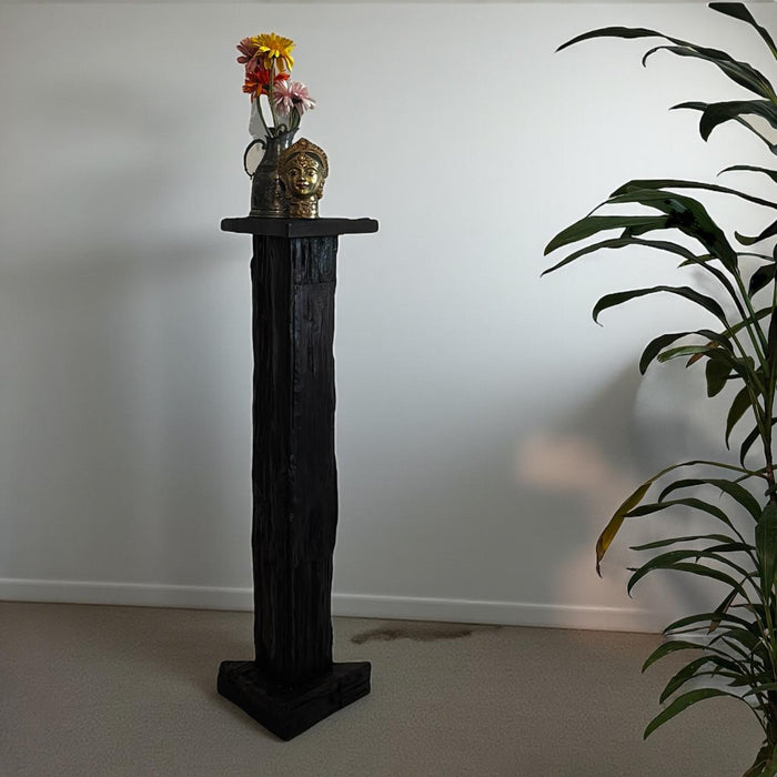 Raw Wood Planks Pedestal – Natural & Contemporary: Ruhana 13