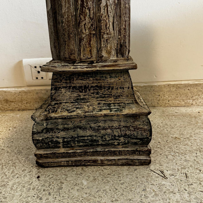 Vintage Style Distressed, Wooden  pedestal  : Ruhana 10
